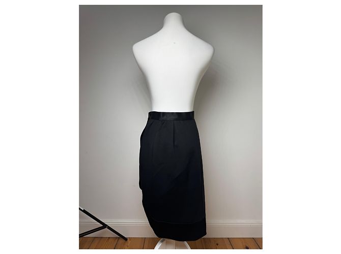 Gonna vintage Yves Saint Laurent M nera Nero - vista 3