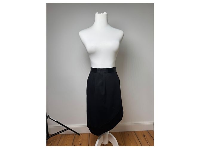 Gonna vintage Yves Saint Laurent M nera Nero - vista 6