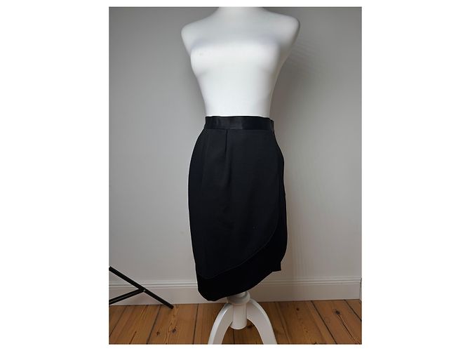 Gonna vintage Yves Saint Laurent M nera Nero - vista 9