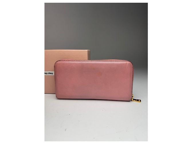 Vintage Miu Miu Leather Wallet Pink - view 2