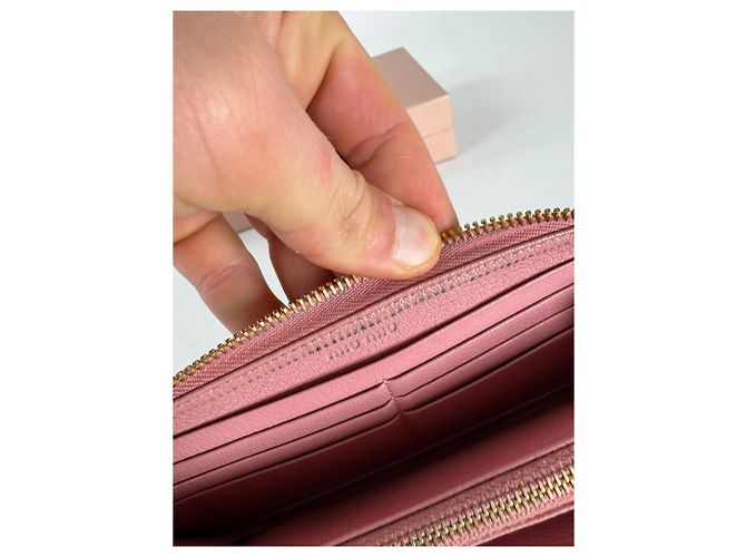 Vintage Miu Miu Leather Wallet Pink - view 3