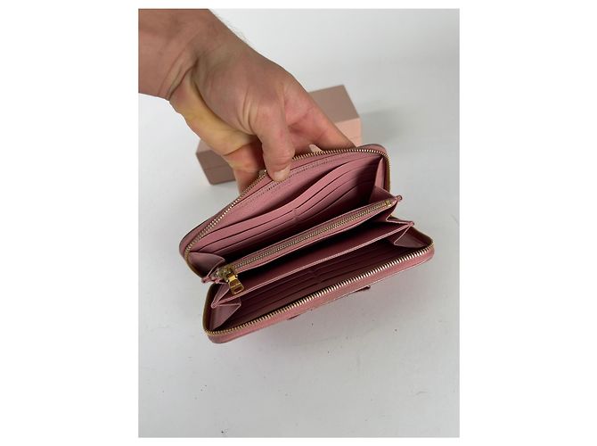 Vintage Miu Miu Leather Wallet Pink - view 4