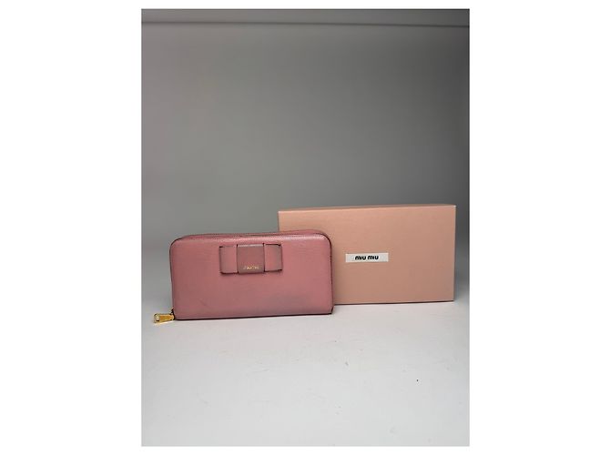 Vintage Miu Miu Leather Wallet Pink - view 5