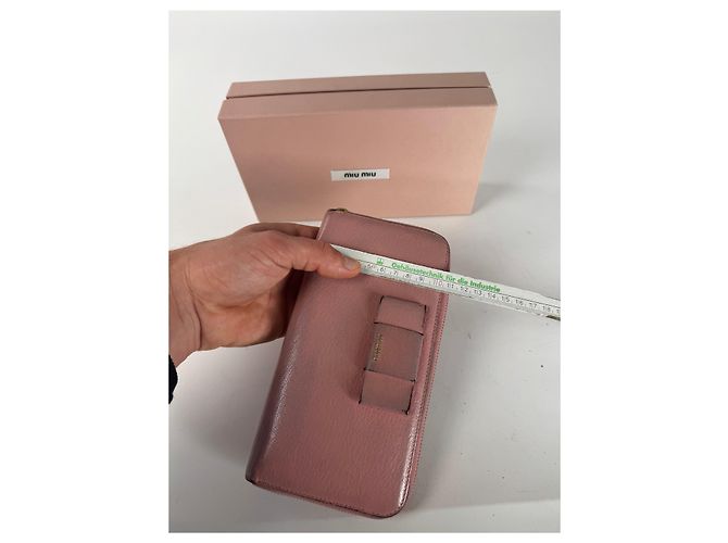 Vintage Miu Miu Leather Wallet Pink - view 6