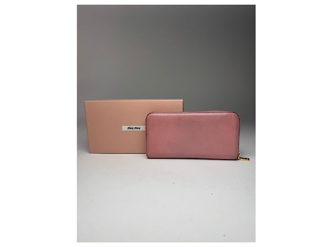 Vintage Miu Miu Leather Wallet Pink - view 7