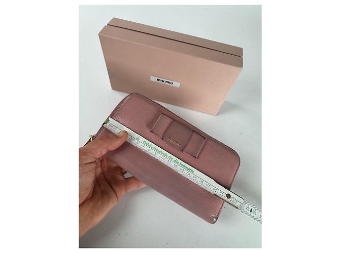 Vintage Miu Miu Leather Wallet Pink - view 8