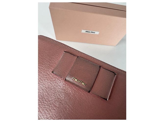 Vintage Miu Miu Leather Wallet Pink - view 9