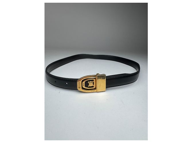 Céline Vintage Celine Paris Ledergürtel schwarz - Ansicht 2