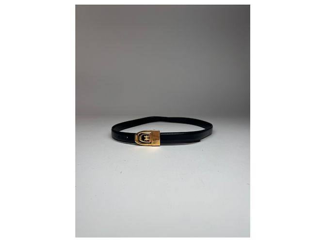 Céline Vintage Celine Paris Ledergürtel schwarz - Ansicht 8