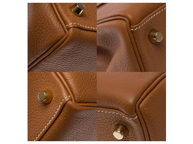 Hermès Sac HERMES Kelly 28 en Cuir Doré - 102575 - vue 12