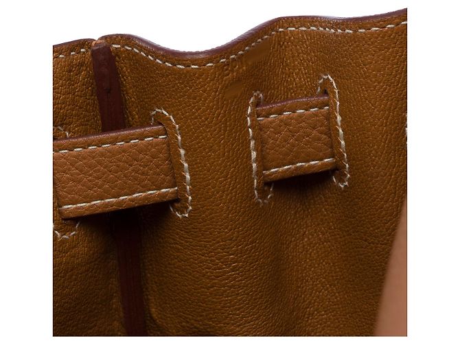 Hermès Sac HERMES Kelly 28 en Cuir Doré - 102575 - vue 8