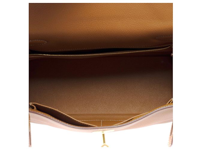 Hermès Sac HERMES Kelly 28 en Cuir Doré - 102575 - vue 9
