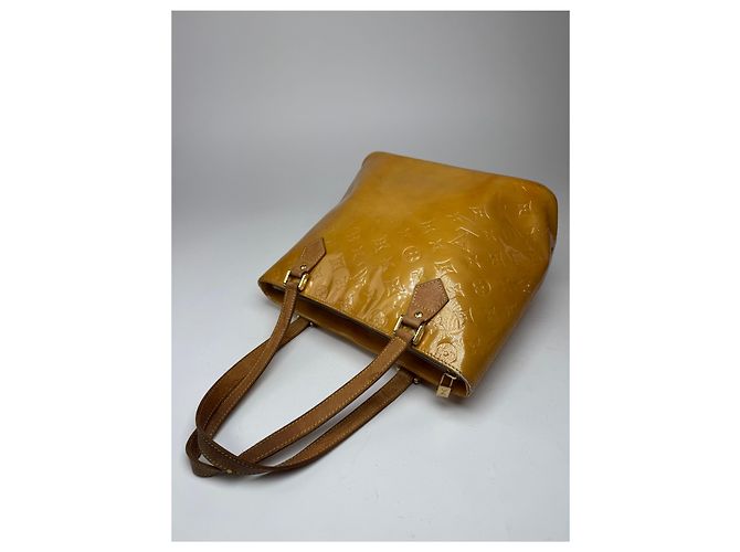 Alma Vintage Louis Vuitton Vernis Leder Tasche Gelb Grün - Ansicht 7
