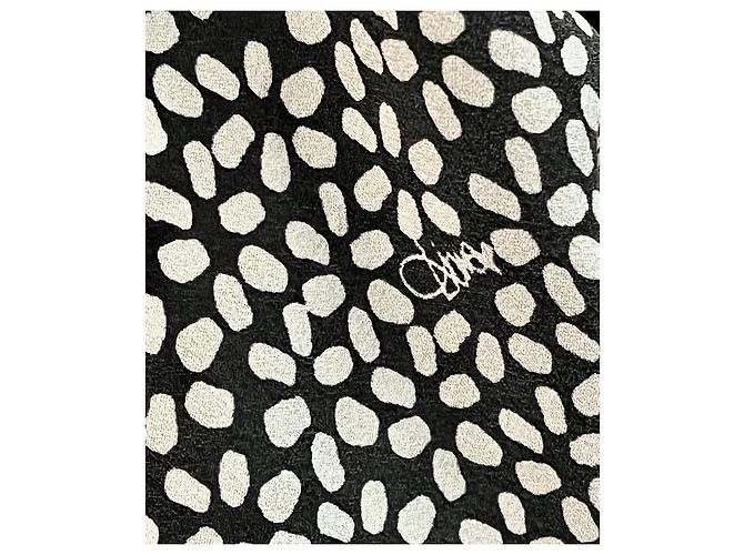 Diane Von Furstenberg DvF Shannon silk wrap dress in black and white - view 3