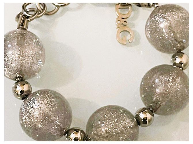 Bracciale DOLCE & GABBANA con boule argento satinato - vista 3
