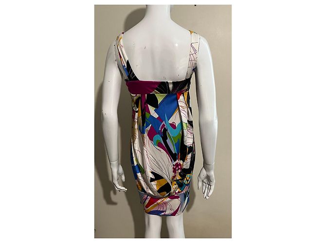 Diane Von Furstenberg Vintage Seidenjersey-Kleid DvF "Eliot" Mehrfarben - Ansicht 4