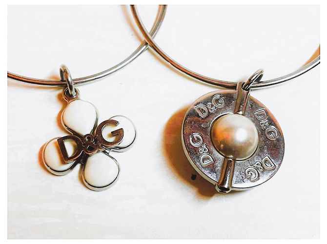 Particolari orecchini cerchio vintage DOLCE & GABBANA Argento - vista 7