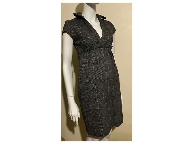 Diane Von Furstenberg Abito Bund vintage DvF da un tweet Grigio - vista 2