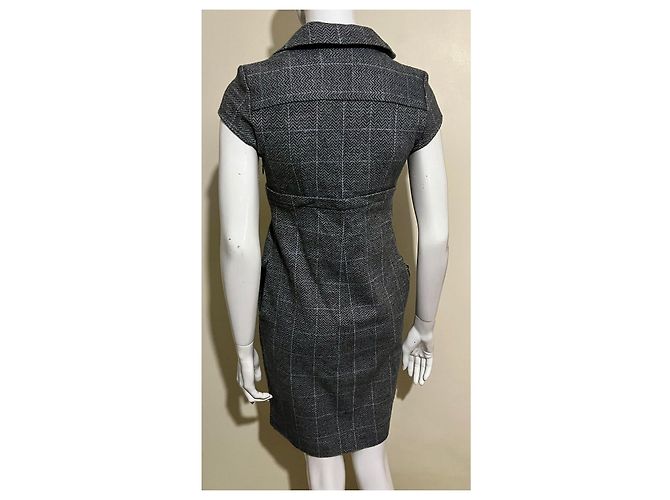 Diane Von Furstenberg Abito Bund vintage DvF da un tweet Grigio - vista 3