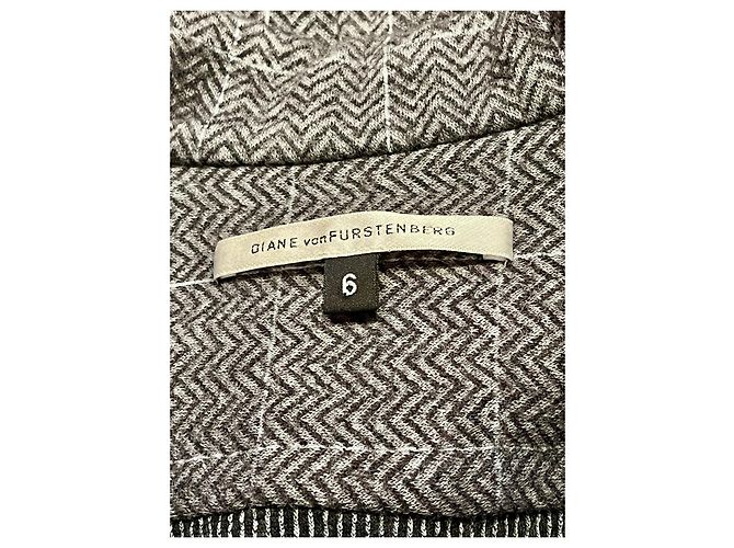 Diane Von Furstenberg Abito Bund vintage DvF da un tweet Grigio - vista 5