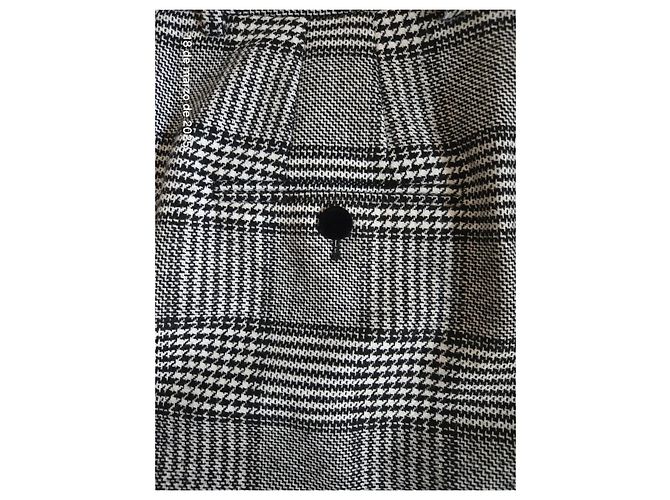 Dolce & Gabbana Calça extra longa com pregas e perna larga Preto Branco - vista 4