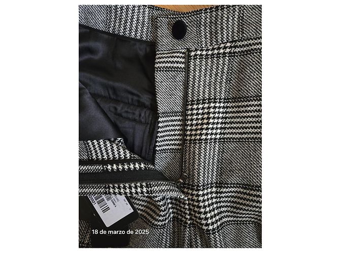 Dolce & Gabbana Calça extra longa com pregas e perna larga Preto Branco - vista 6