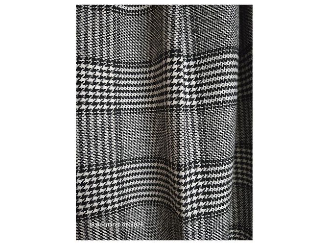 Dolce & Gabbana Calça extra longa com pregas e perna larga Preto Branco - vista 7