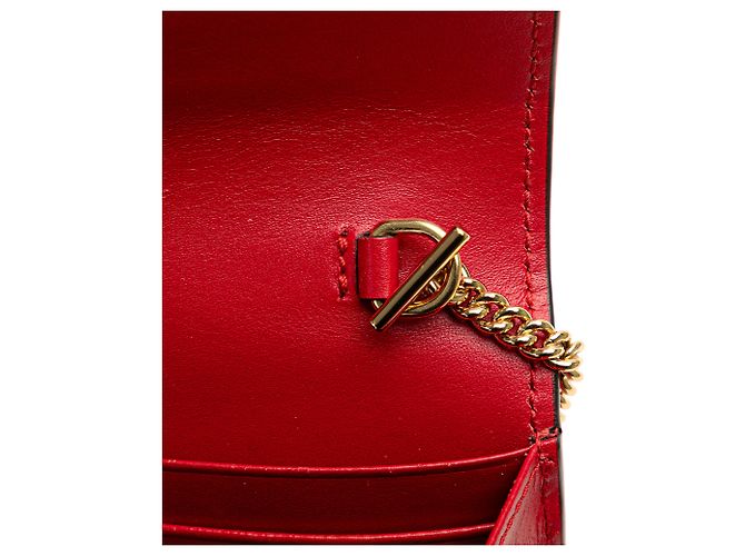 Cartera Gucci Padlock en cadena Guccissima roja - vista 10