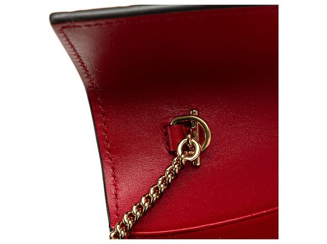 Cartera Gucci Padlock en cadena Guccissima roja - vista 11