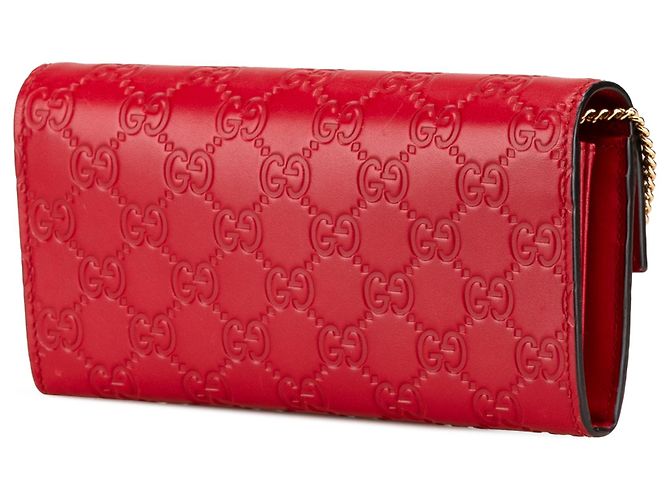 Cartera Gucci Padlock en cadena Guccissima roja - vista 2