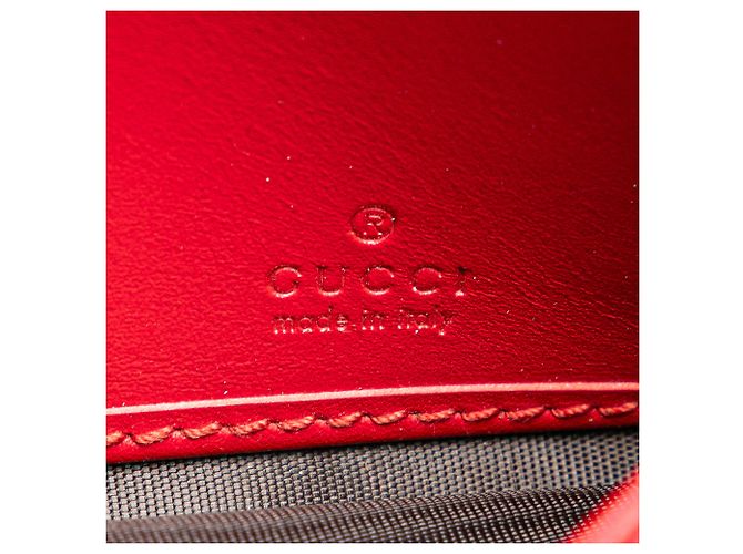 Cartera Gucci Padlock en cadena Guccissima roja - vista 6