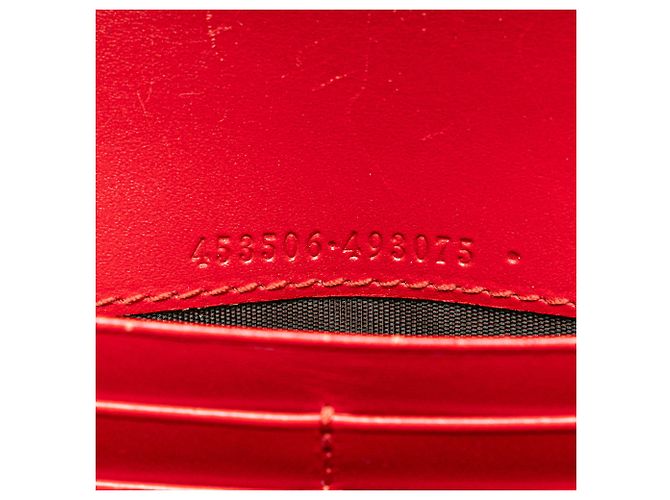 Cartera Gucci Padlock en cadena Guccissima roja - vista 7