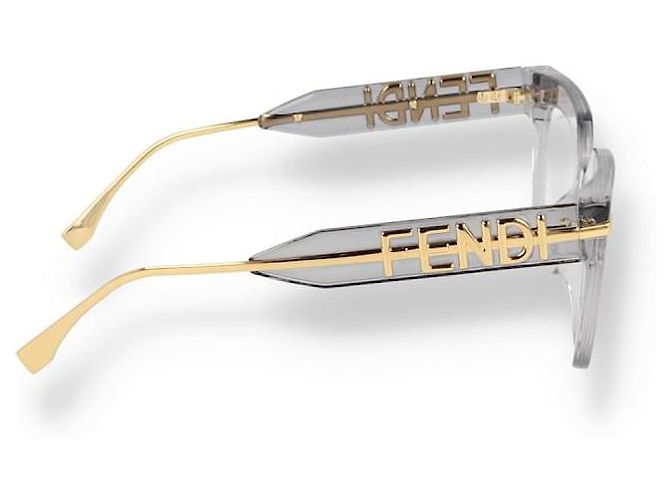 Fendi Fendigraphy Brille Cat Eye Gold Acetat FE500651 - Ansicht 11