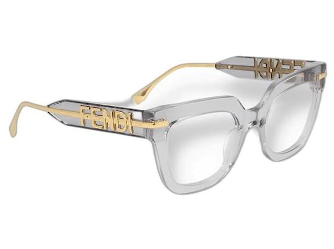 Fendi Fendigraphy Brille Cat Eye Gold Acetat FE500651 - Ansicht 12