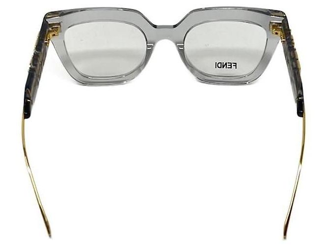 Fendi Fendigraphy Brille Cat Eye Gold Acetat FE500651 - Ansicht 2