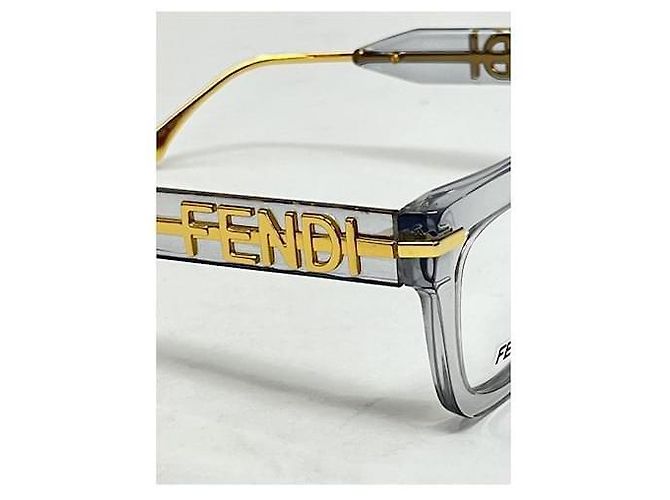Fendi Fendigraphy Brille Cat Eye Gold Acetat FE500651 - Ansicht 3