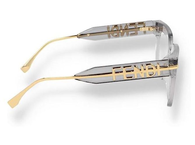 Fendi Fendigraphy Brille Cat Eye Gold Acetat FE500651 - Ansicht 4