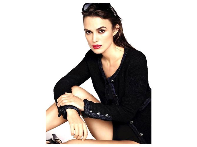 Chanel Ikonische schwarze Tweedjacke von Keira Knightley - Ansicht 2