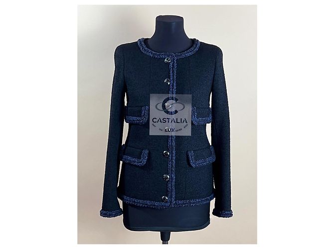Chanel Ikonische schwarze Tweedjacke von Keira Knightley - Ansicht 7