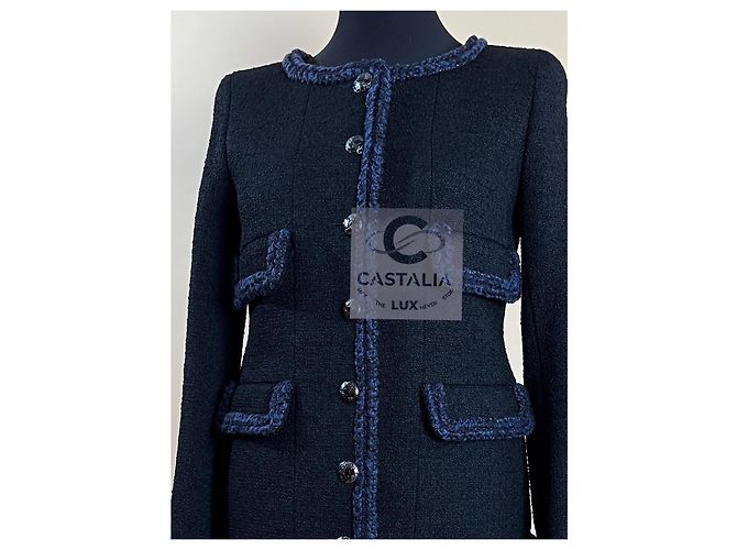 Chanel Ikonische schwarze Tweedjacke von Keira Knightley - Ansicht 8