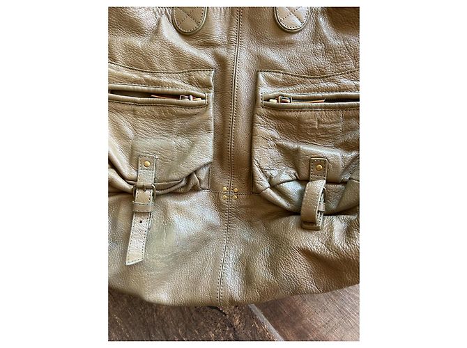 Borsa Jerome Dreyfuss MAX in pelle kaki Cachi - vista 2
