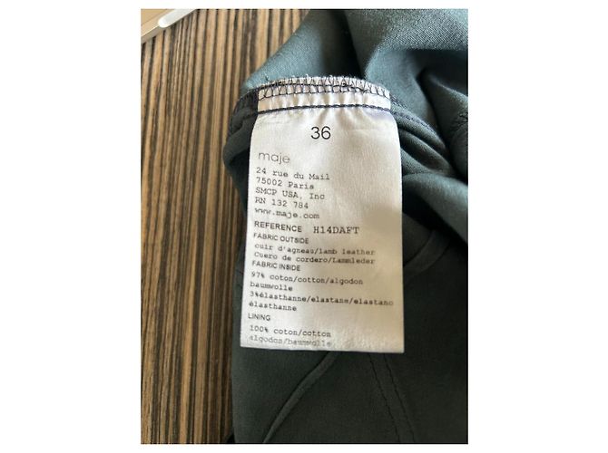 Maje Hose aus schwarzem Lammleder Gr. 36 - Ansicht 2