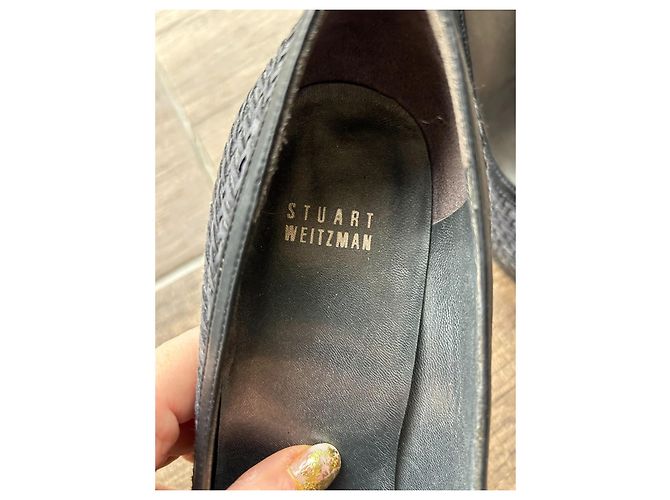 Décolleté Stuart Weitzman in pelle nera Nero - vista 5