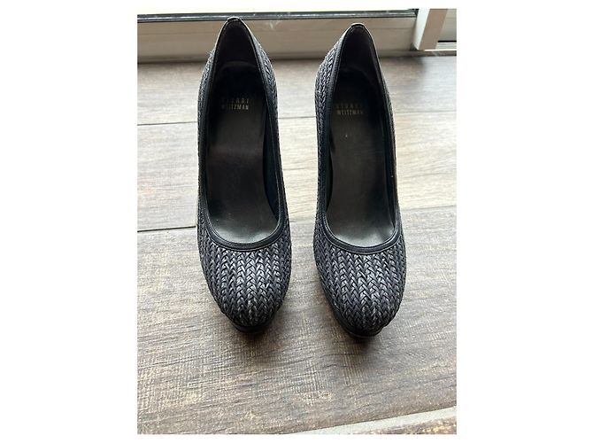Décolleté Stuart Weitzman in pelle nera Nero - vista 6