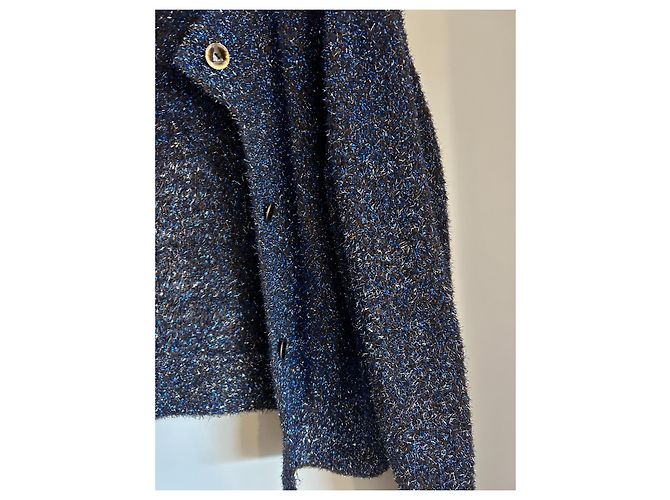 Autre Marque MOMONI Strickjacke aus Wolle blau mit Lurex M - Ansicht 2