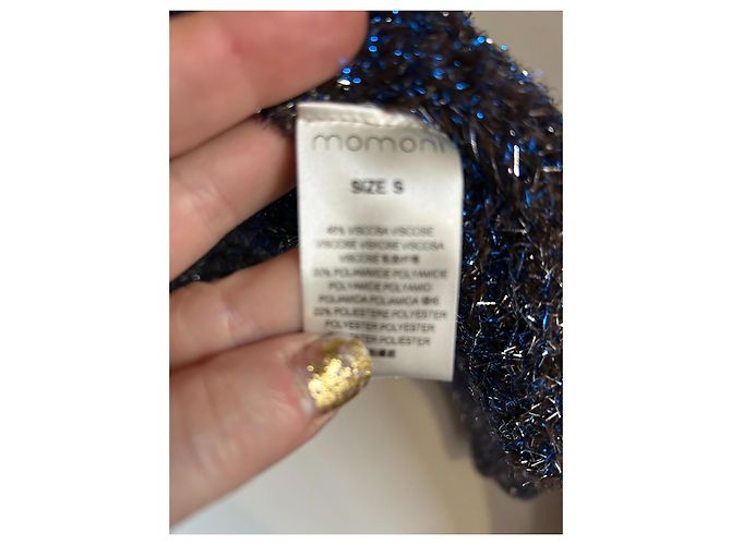 Autre Marque MOMONI Strickjacke aus Wolle blau mit Lurex M - Ansicht 5