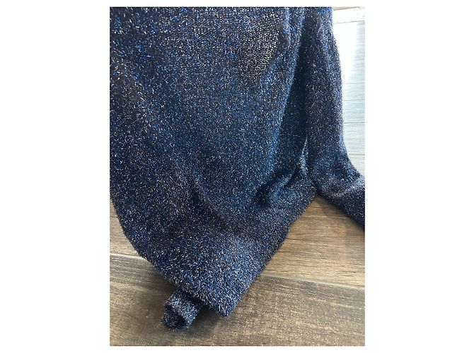 Autre Marque MOMONI Strickjacke aus Wolle blau mit Lurex M - Ansicht 6