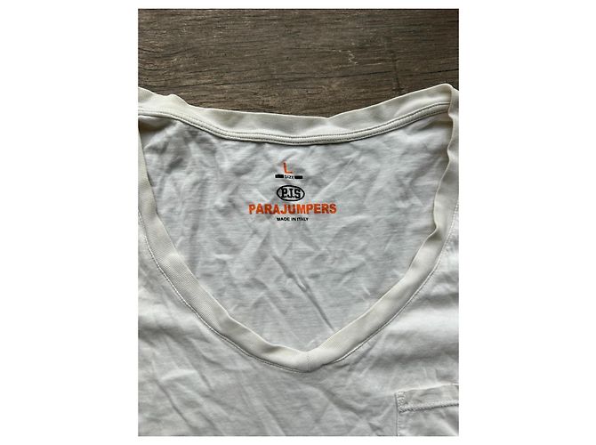 Top de algodão Parajumpers cor eggshell Fora de branco - vista 2