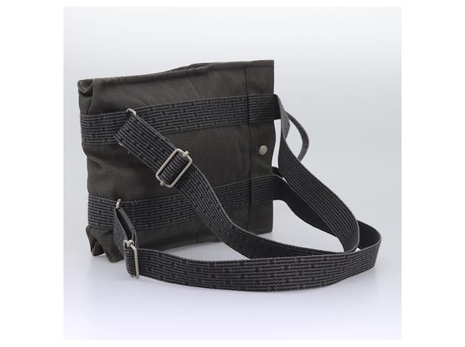 Hermès HERMES Herbag A Dos PM Rucksack aus Canvas Grau Auth BD163 Braun - Ansicht 8