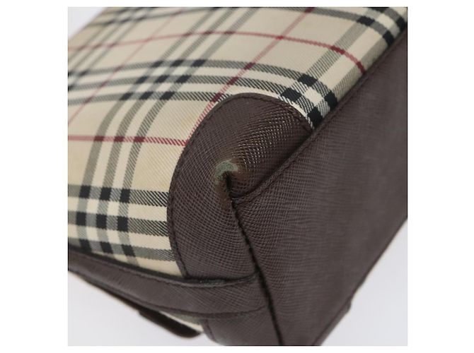 Burberry Nova Check Schultertasche aus Canvas Beige Silber Authentisch BD069 - Ansicht 16